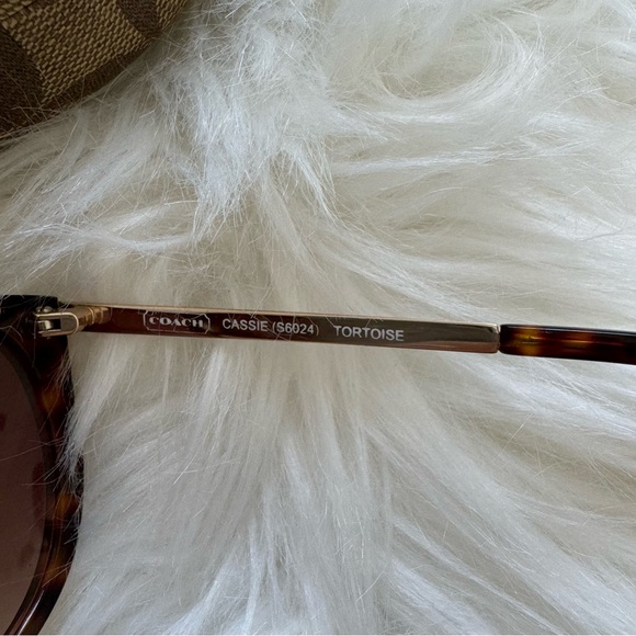 Coach Tortoise Sunglasses with Gold Hardware - Picture 5 of 7